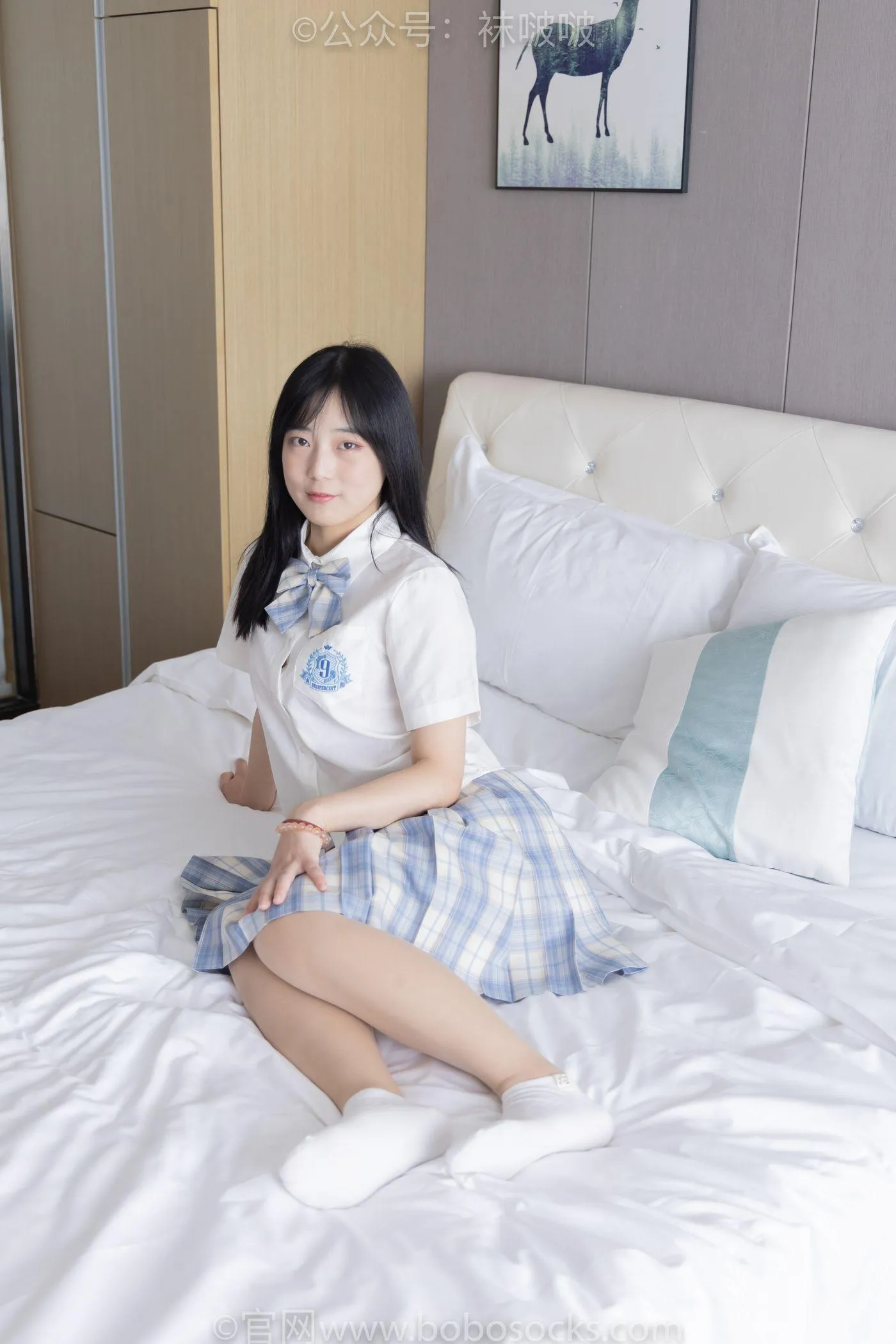 [BoBoSocks袜啵啵]NO.068 菠萝-JK制服、皮鞋、短白棉袜、肉丝 [138P]插图9